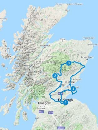 May for 5 days in Scotland using Castle Explorer itinerary
