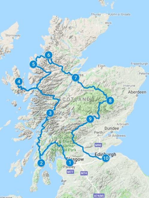 driving tour of scotland