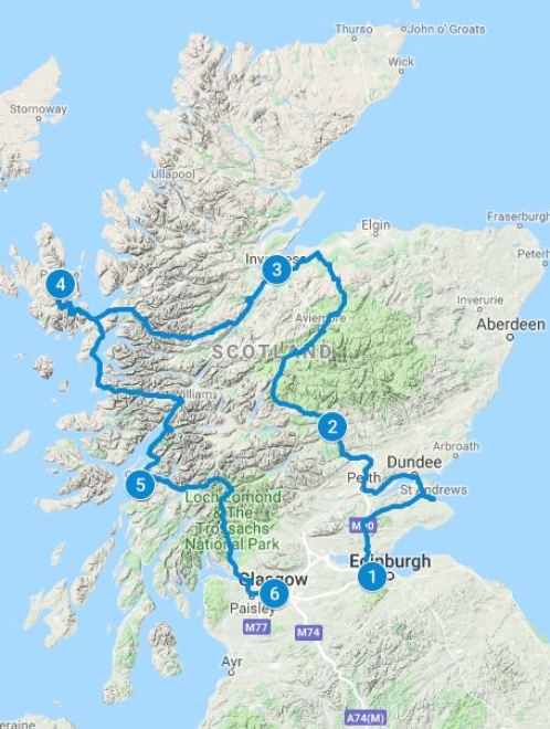 driving tour of scotland