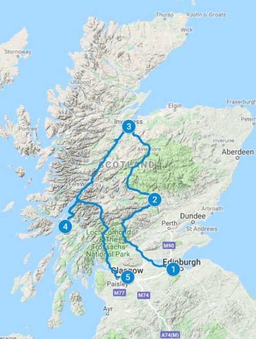 driving tour of scotland