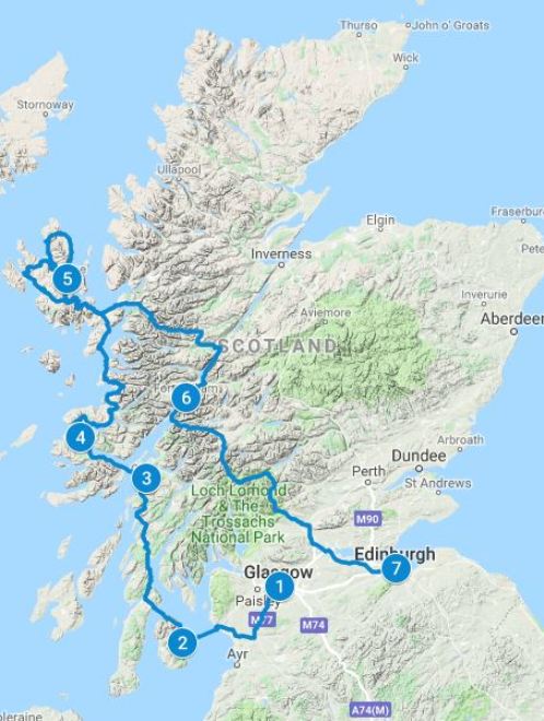 driving tour of scotland