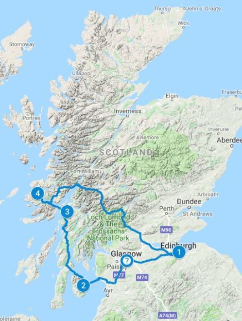 driving tour of scotland