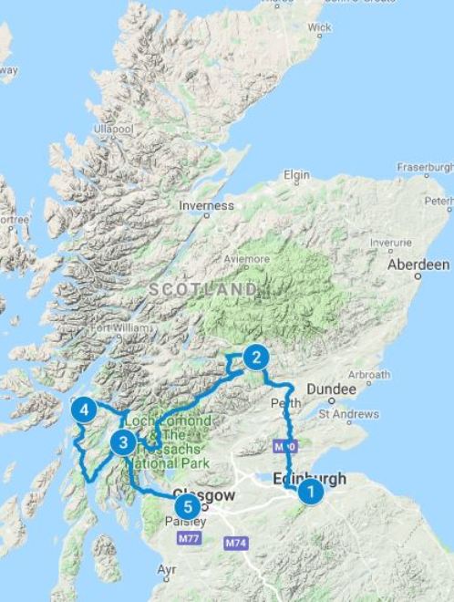 driving tour of scotland