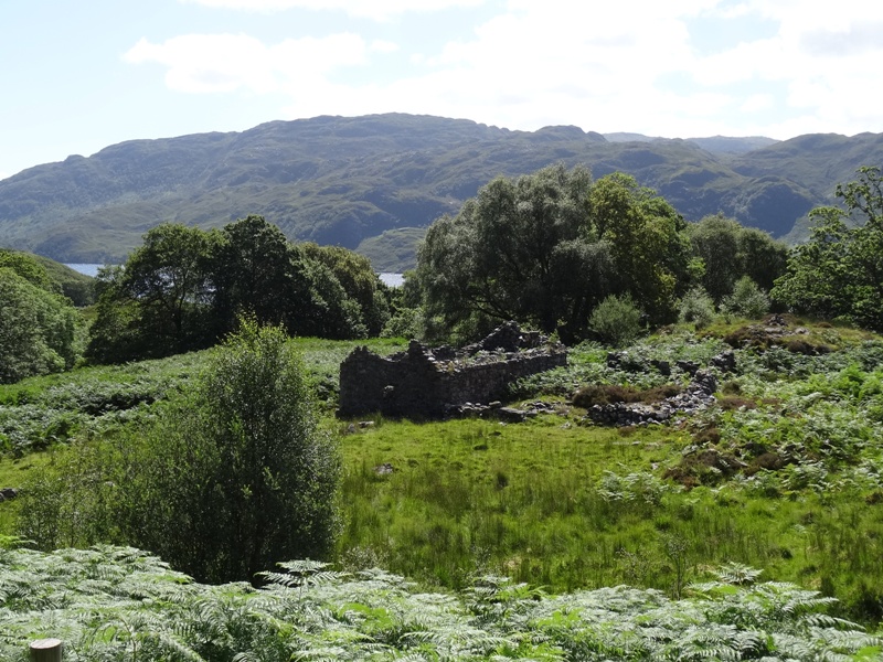 Deserted crofting settlement at Loch Morar