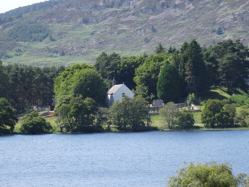 Alvie Kirk overlooking Loch Alvie