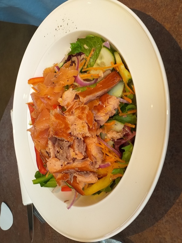 Smoked Salmon salad at Ardnahoe Distillery restaurant