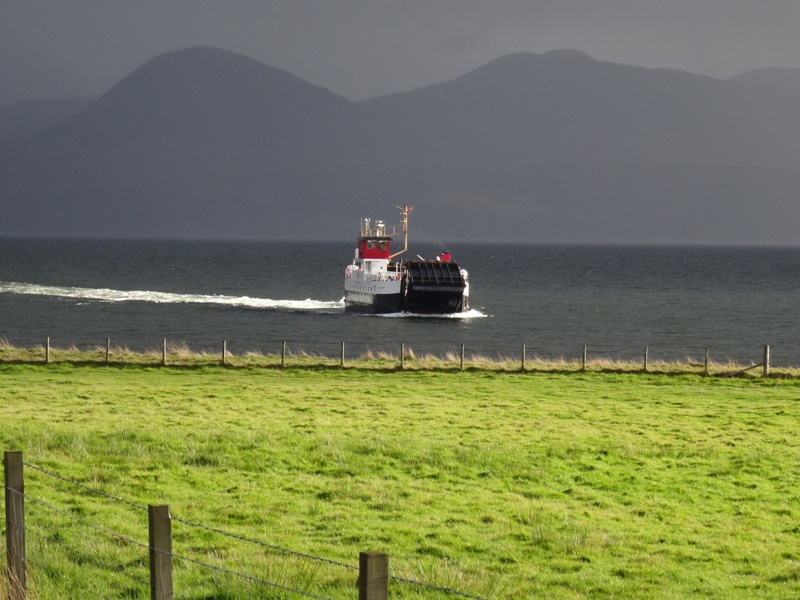 Arran ferry arrives at Claonaig on Kintyre