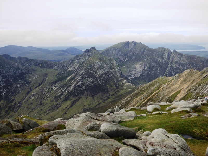 View looking north from Goatfell on Arran