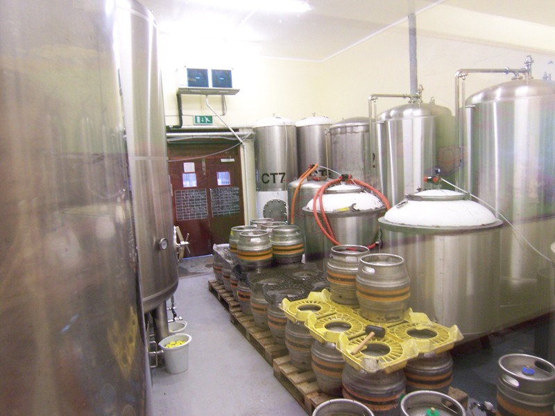 Filling the casks at Arran Brewery