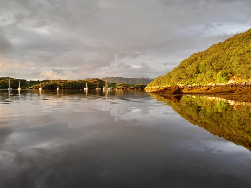 View of Horrisdale Island from the Beer Garden at the Badachro Inn