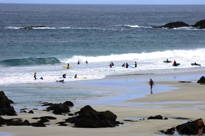 Surfing on Balevulin Beach on Tiree