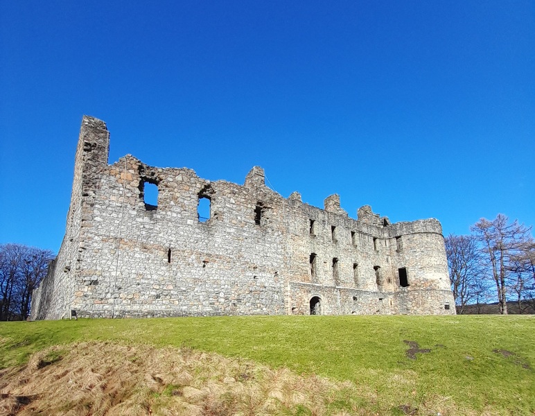 Southern wall of Balvenie castle showing the Atholl Lodgings
