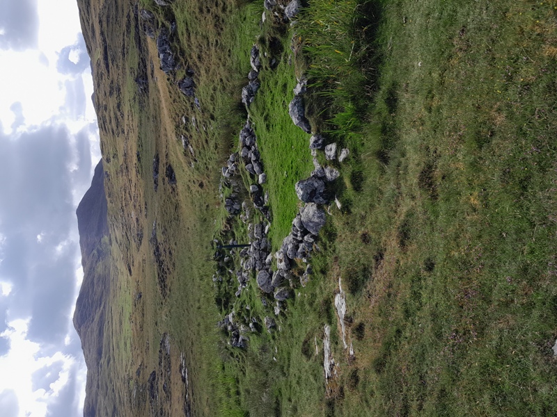 Remains of Black house villages on the Allasdale trail on Barra