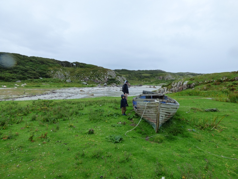 Old rowing boat beached on Ross of Mull