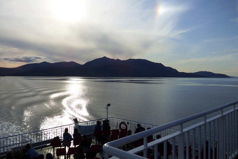 Looking back at Brodick Bay as we sail back to Ardrossan