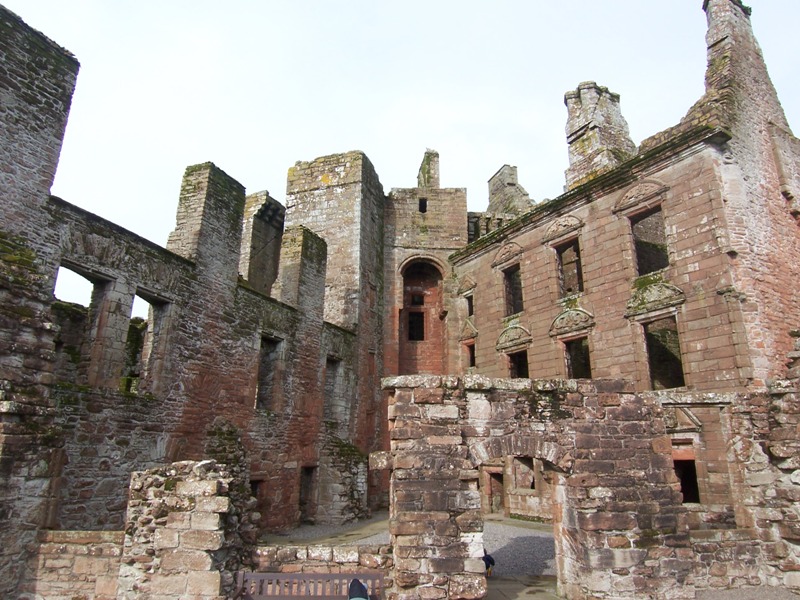 Caerlaverock Castles internal buildings