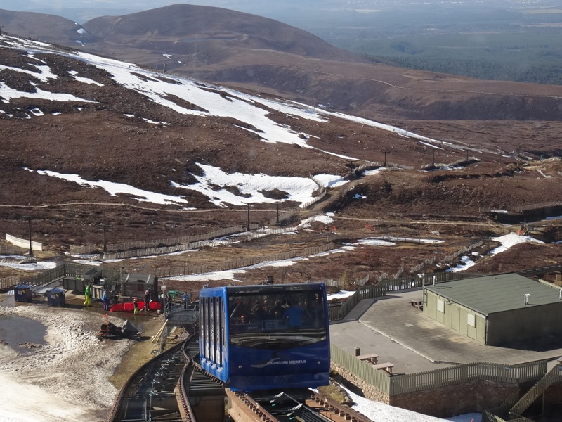 Cairngorm Funicular Train ascending