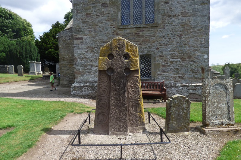 Aberlemno Church with Pictish cross