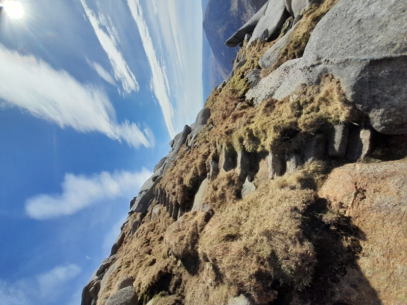 Foot steps on the path to the summit of Cir Mhor