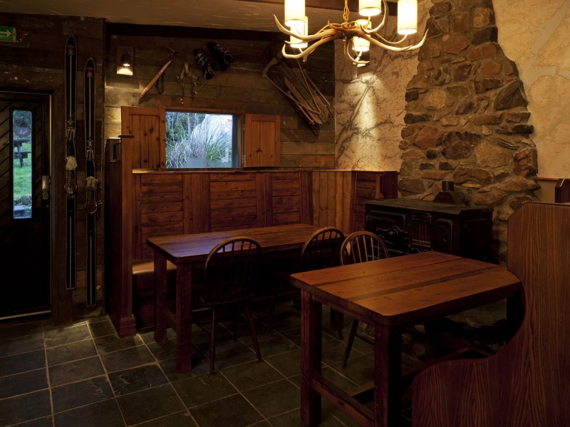 One of the cozy quieter corners of the Clachaig's Boots Bar