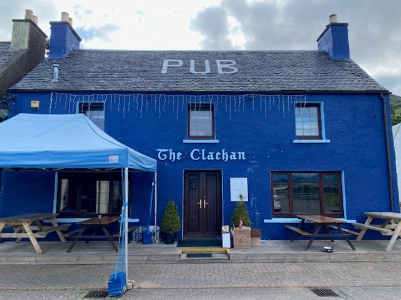 The Clachan pub in Dornie photographed from outside