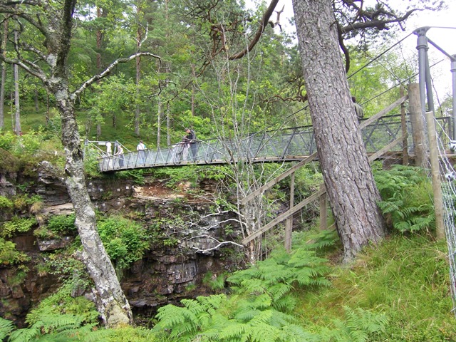 Victorian bridge at Corrieshalloch Gorge