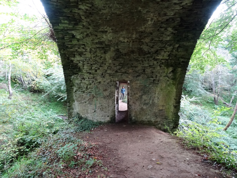 Passageway through central arch of Craigmin Bridge