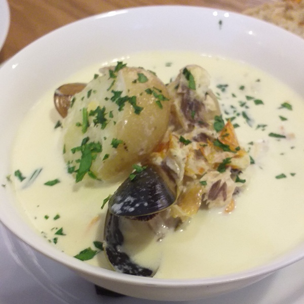 A bowl of Cullen Skink Soup