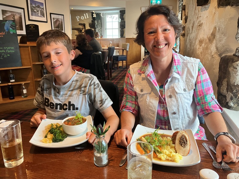 Dinner at the Polochar Inn on South Uist