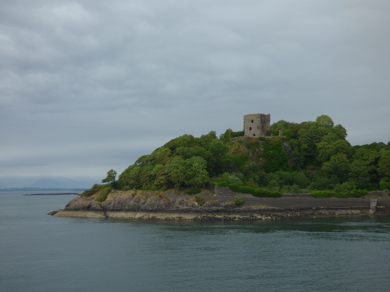 Dunollie Castle as viewed from ferry sailing from Oban