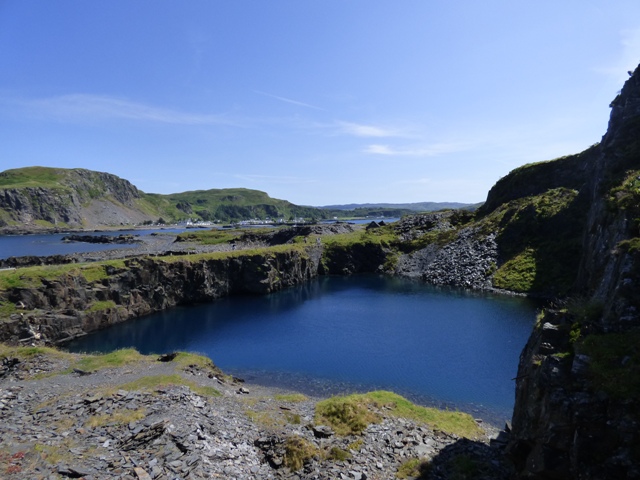 Water filled quarry at Easdale