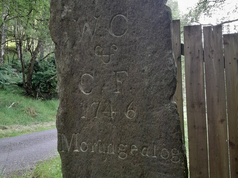 Inscription on Farewell Stone  in Glen Strathfarrar