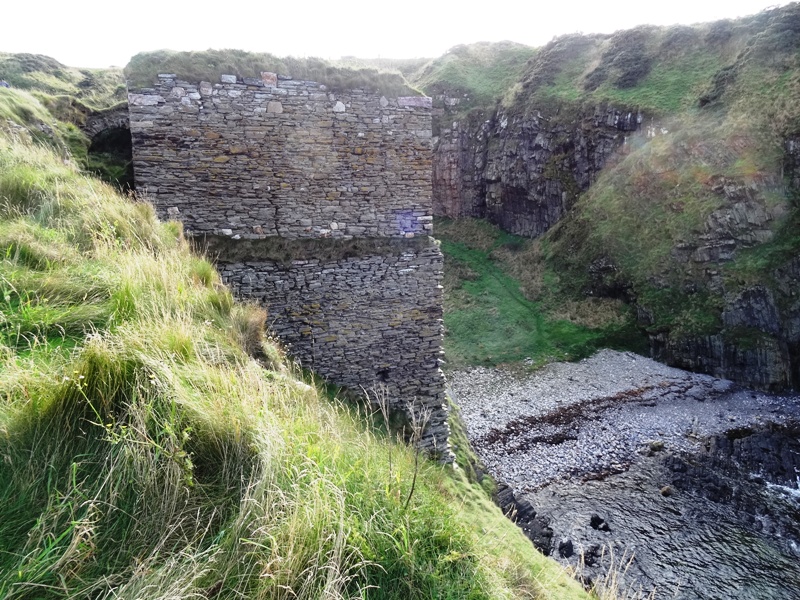 Ruins of Findlater Castle perched on a cliff