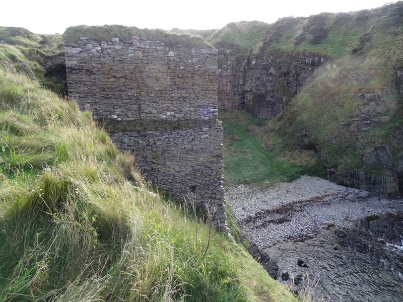 Findlater Castle perched on a cliff