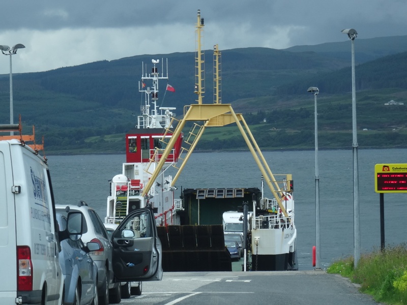 Fishnish ferry showing first come first served system