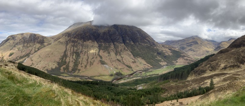 View from Dun Deardail Fort looking down on Glen Nevis