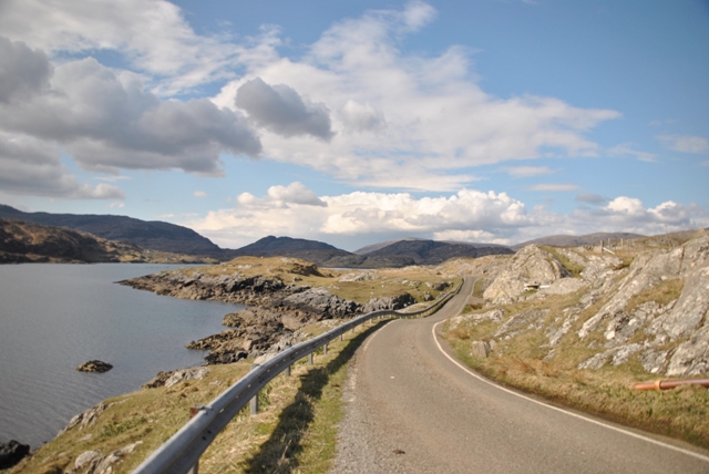 Golden Road on east coast of Harris