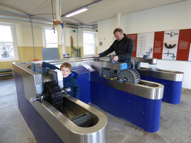 Playing with water at Stanley Mills