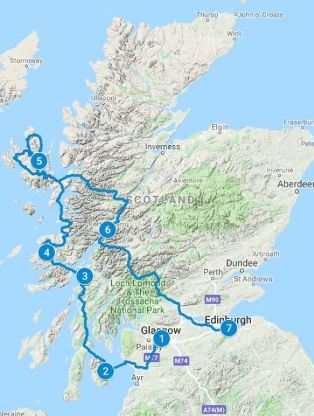 Island Adventure summary route map