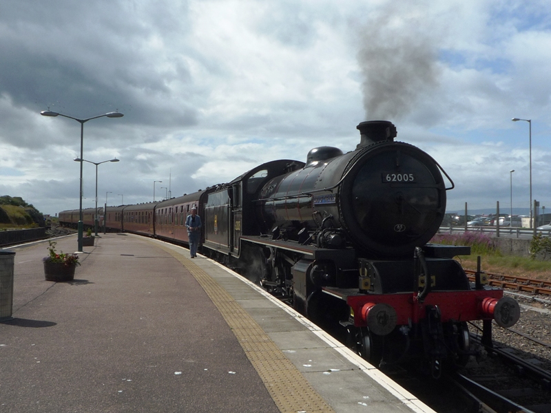 Jacobite Steam Train arriving at Mallaig rail station