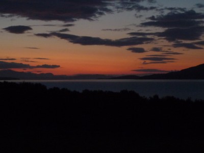 Sunset from road above Drumbuie