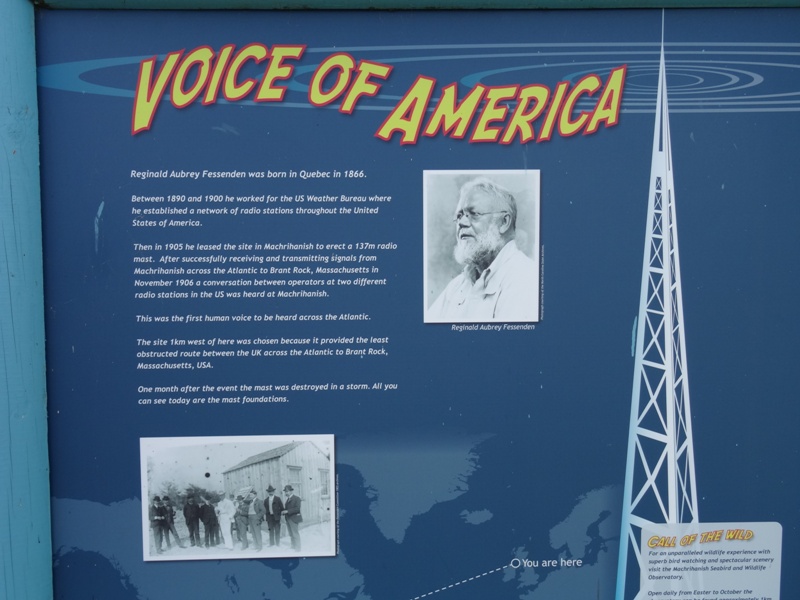 Machrihanish Radio Mast information board