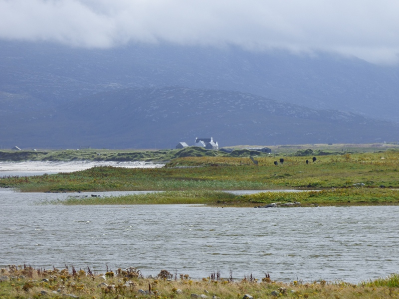 South Uist landscape looking moody under low clouds 