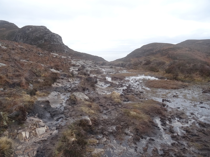 Muddy path on the way to the Point of Sleat on Skye