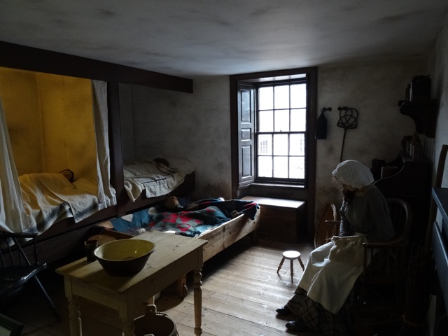 Recreation of typical 1820's workers house at New Lanark mill