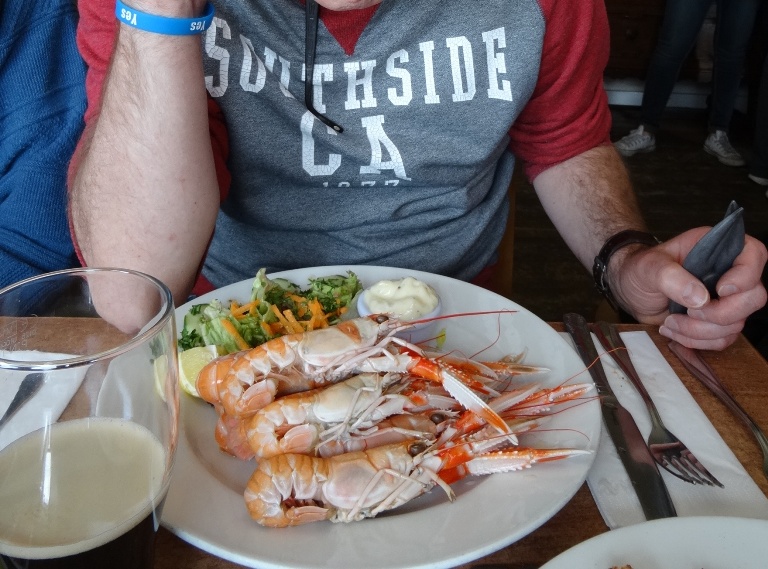 Plate of Langoustine at Old Forge