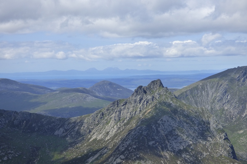 Paps of Jura visible from the summit of Goatfell