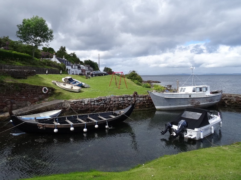 Corrie village harbour on Isle of Arran