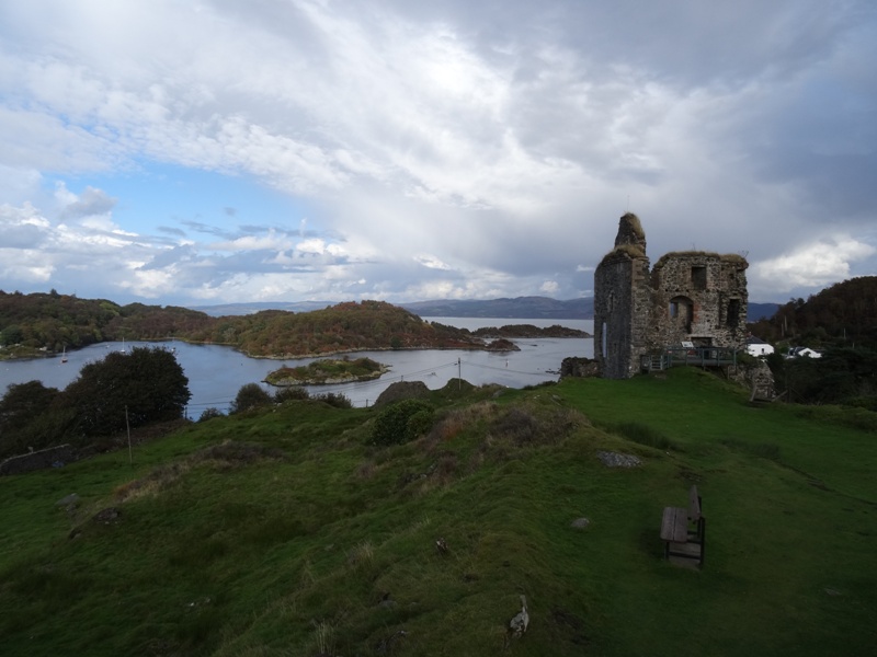 Tarbert Castle above Tarbert village