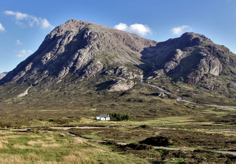 Glen Coe and the famous white cottage